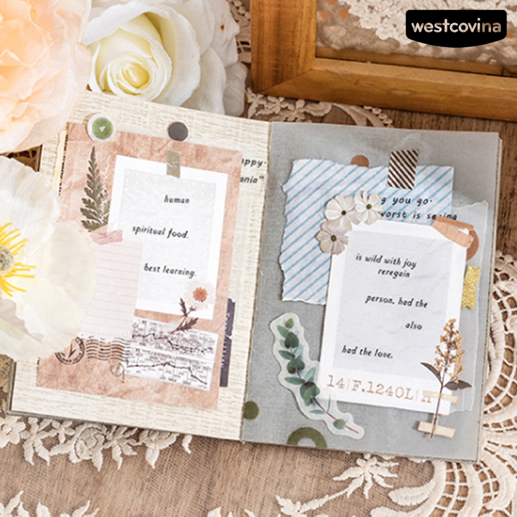 [WSTN] [WSTN]✎Bộ 60 Tấm Giấy Ghi Chú Chống Rách Phong Cách Vintage