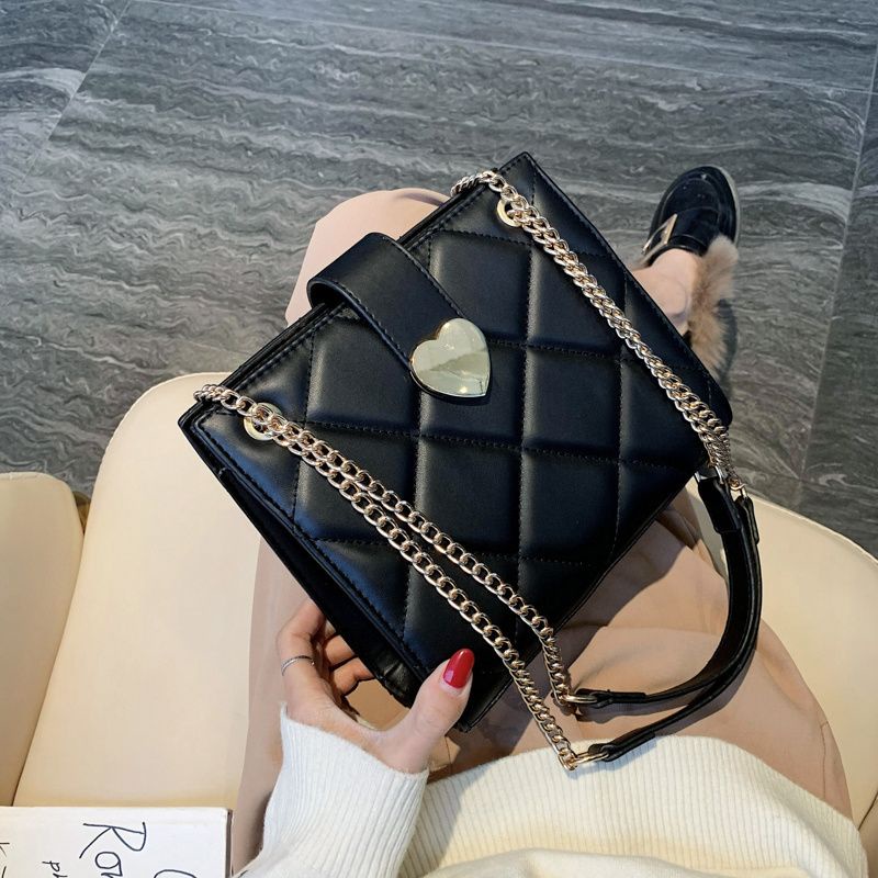 Túi Xách Đeo Vai Cỡ Lớn Phối Dây Xích Thời Trang Nữ Sang Trọng