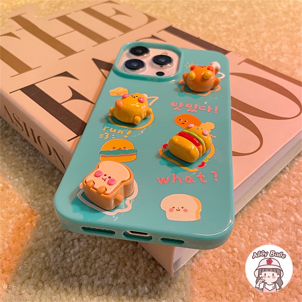 Ốp Điện Thoại TPU Mềm Bóng Trong Suốt Hình Đồ Ăn 3D Chống Va Đập Cho IPhone 14 Pro Max 11