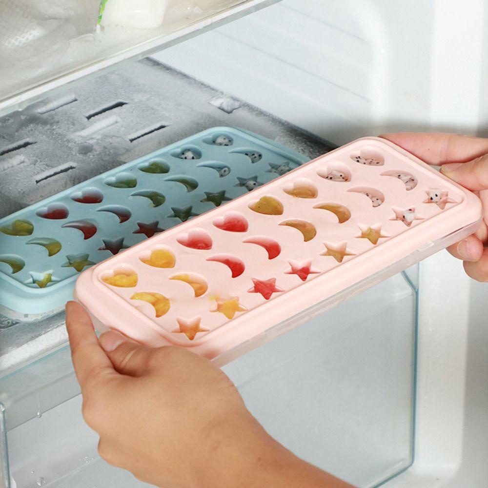 GLENES Khuôn Silicone Làm Bánh Tạo Hình Ngôi Sao / Mặt Trăng / Trái Tim 3D Độc Đáo Tiện