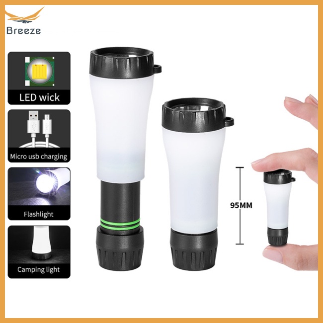 Đèn Pin Khẩn Cấp Mini Đa Năng Kèm Sạc Usb Tiện Dụng Mang Theo Du Lịch Dã Ngoại