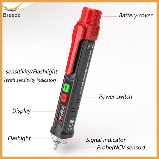 Bút Thử Điện Ua21b Không Tiếp Xúc Có Màn Hình Hiển Thị Ac / 12~1000v