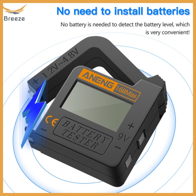 ANENG Máy Kiểm Tra Dung Lượng Pin Lithium 168Max Màn Hình Hiển Thị Kiểm Tra Tải Thông Dụng AAA AA