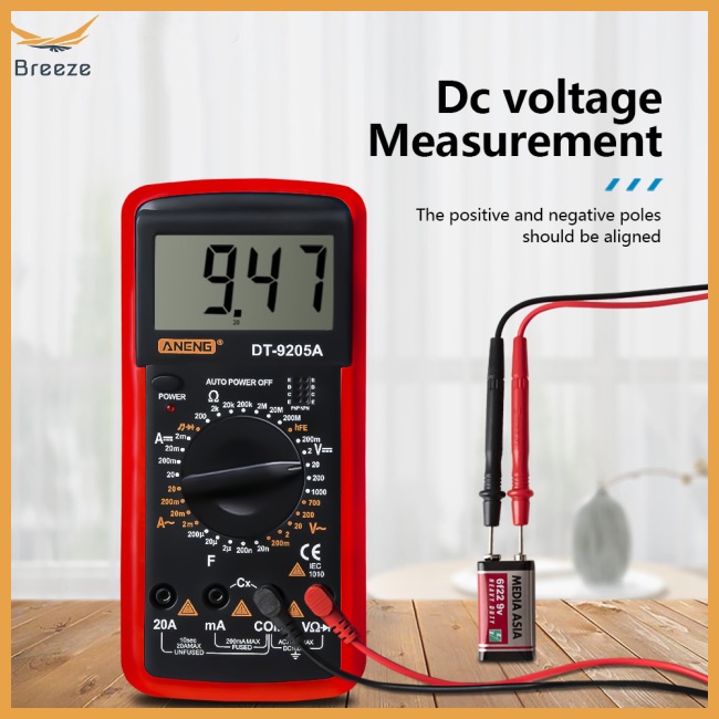Vạn Năng Kế Điện Tử DT-9205A Màn Hình LCD AC / DC