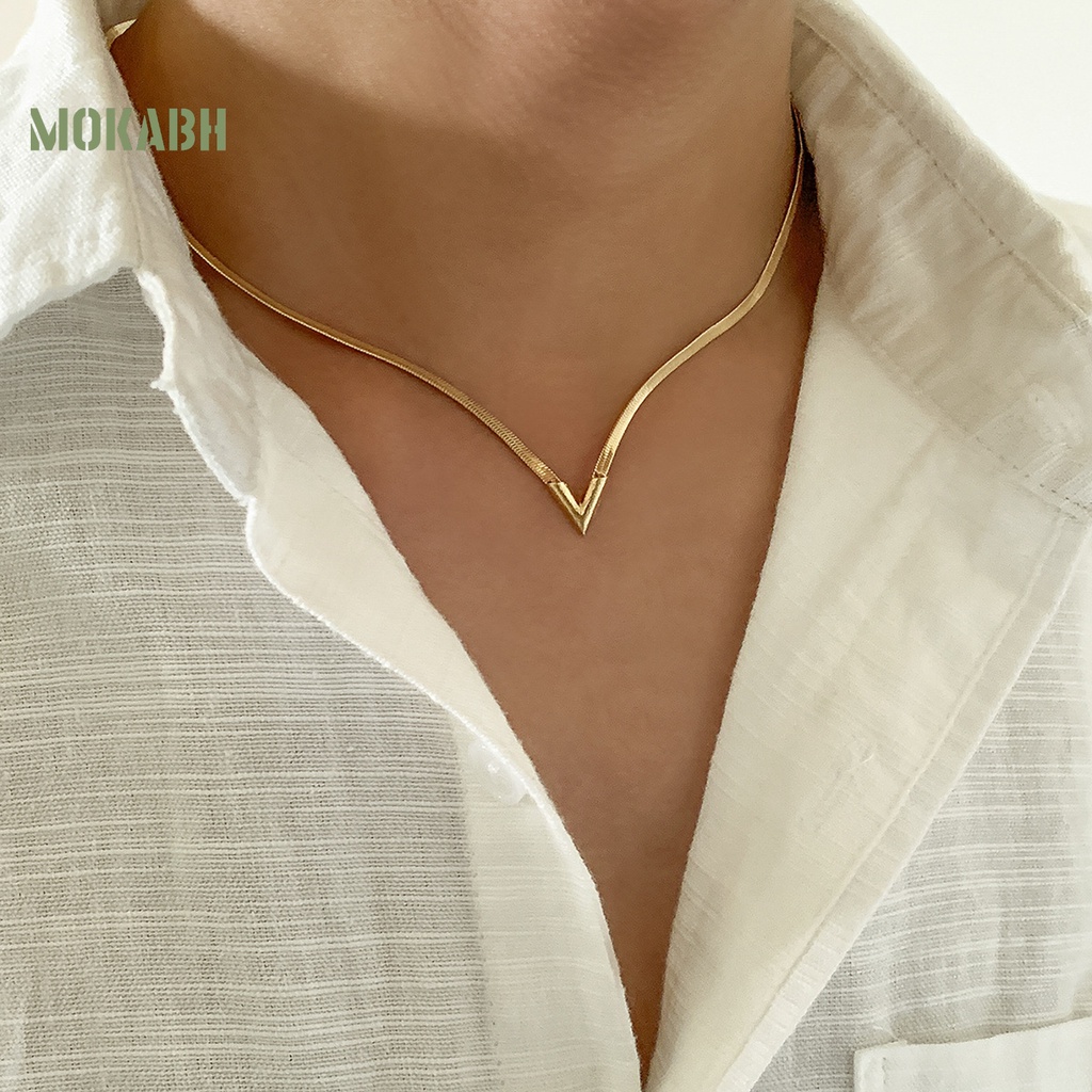 [Mok Abh] Vòng Cổ Nam Nối Dài Điều Chỉnh Được Hình Chữ V
