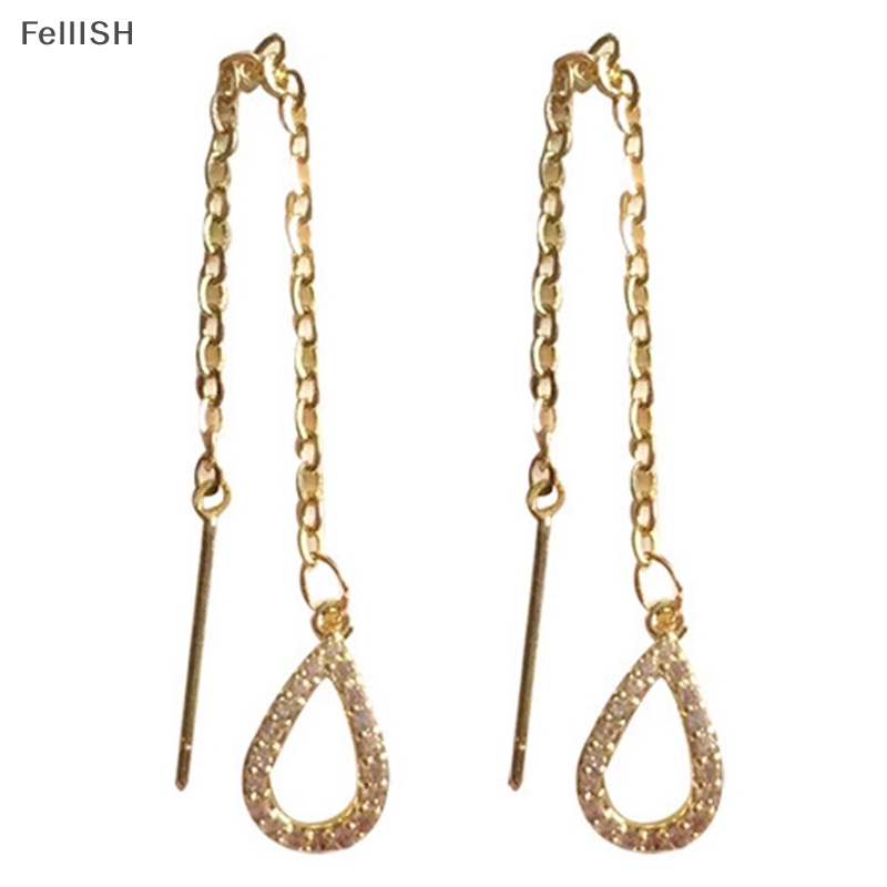 1 Đôi Bông Tai Dáng Dài Đính Đá Thời Trang 439br