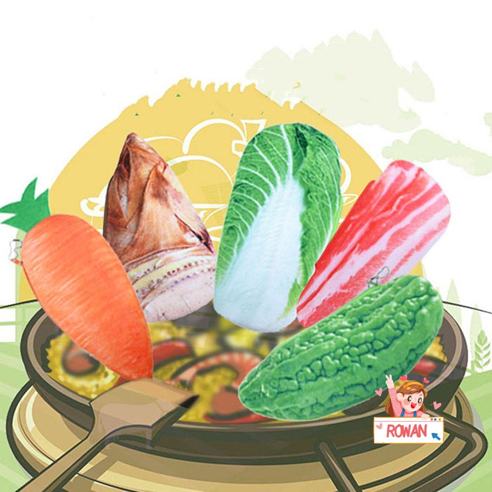 ROWANS Túi Đựng Bút Hình Rau Củ Quả Nhồi Bông Dễ Thương Cho Học Sinh