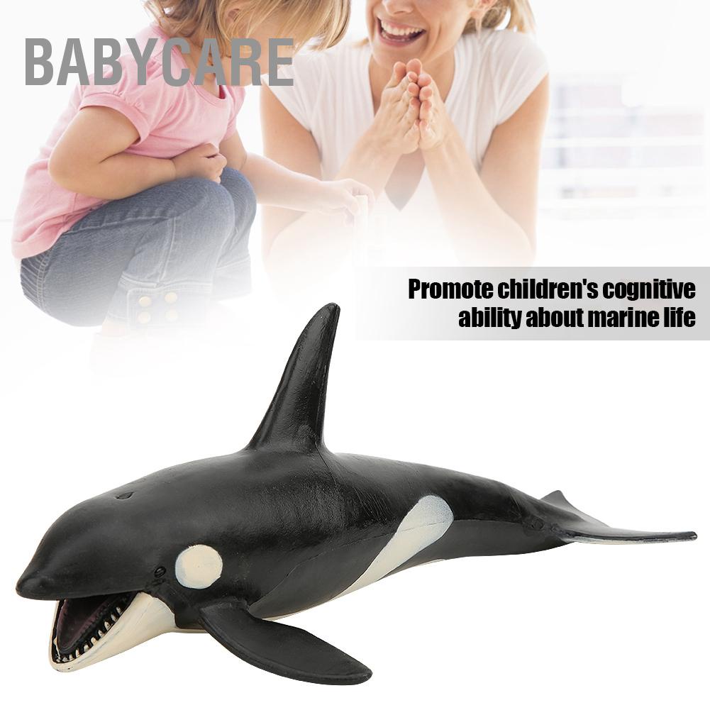 Babycare Có hàng sẵn Hình dạng cá voi sát thủ Mô phỏng mô hình động vật Sinh biển Trẻ em Đồ chơi rắn tĩnh