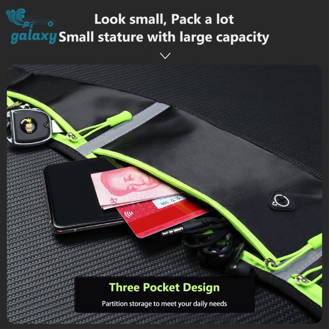 Galaxy Túi Đựng Điện Thoại Đeo Hông Chống Thấm Nước Tiện Dụng Khi Tập Gym / Chạy Bộ Cho Nam Và