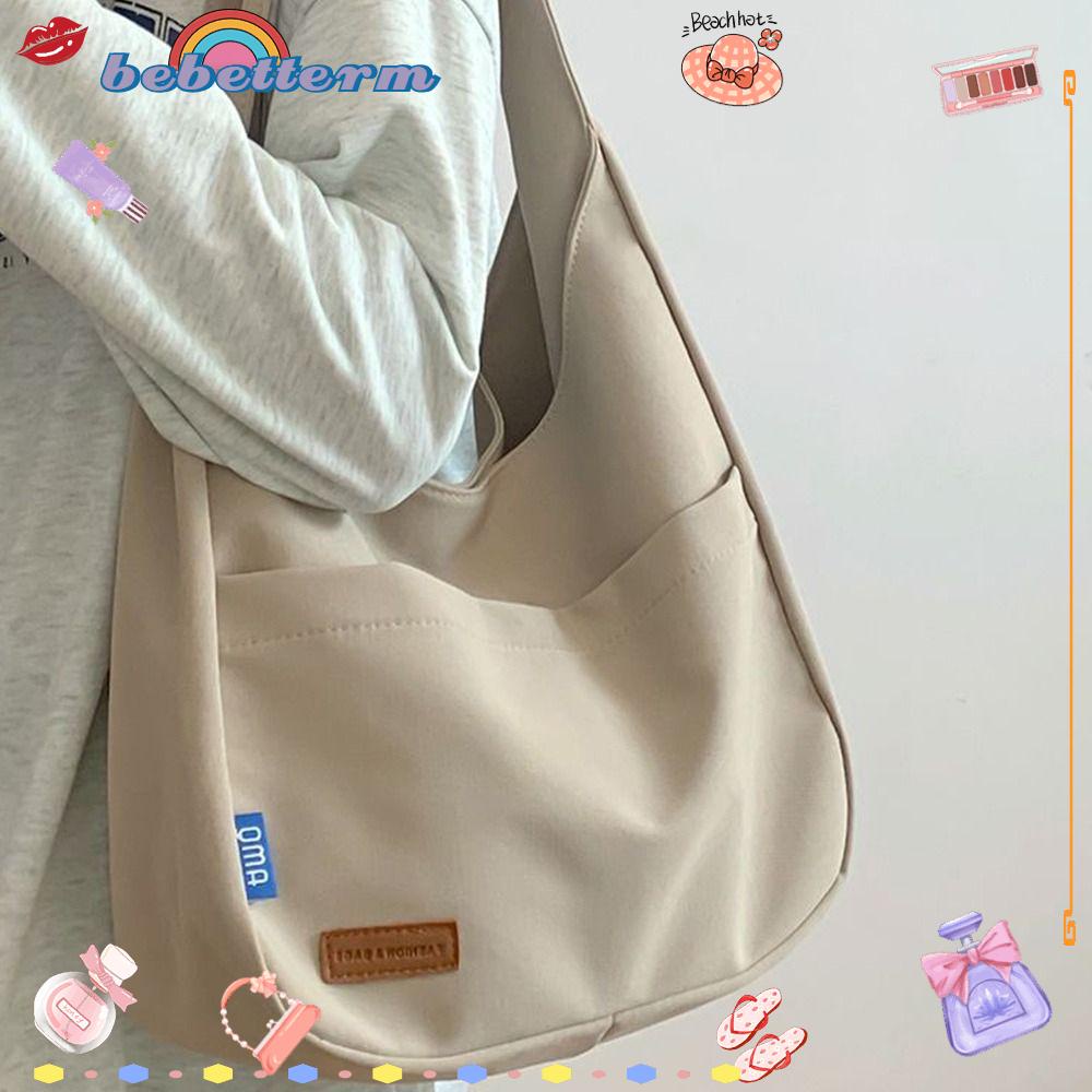 BEBETTERM Túi Xách Vải Canvas Cỡ Lớn Thiết Kế Mới Năng Động Thời Trang