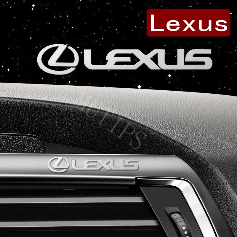 Logo 3D Bằng Kim Loại Dán Trang Trí Cửa Sổ Xe Hơi Lexus CT200H NX250 rx 570 RX300 LX570 RX350 LX470 IS NX ES