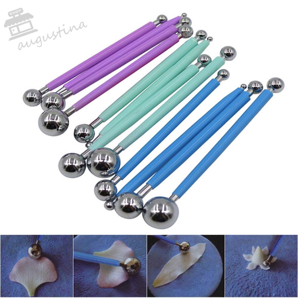 AUGUSTINA Set 4 Bút Tạo Hình Hoa Trang Trí Bánh