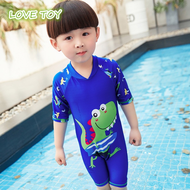 Bộ Đồ Bơi Một Mảnh Tay Lửng Có Khóa Kéo Dành Cho Bé Trai 1-5 Tuổi
