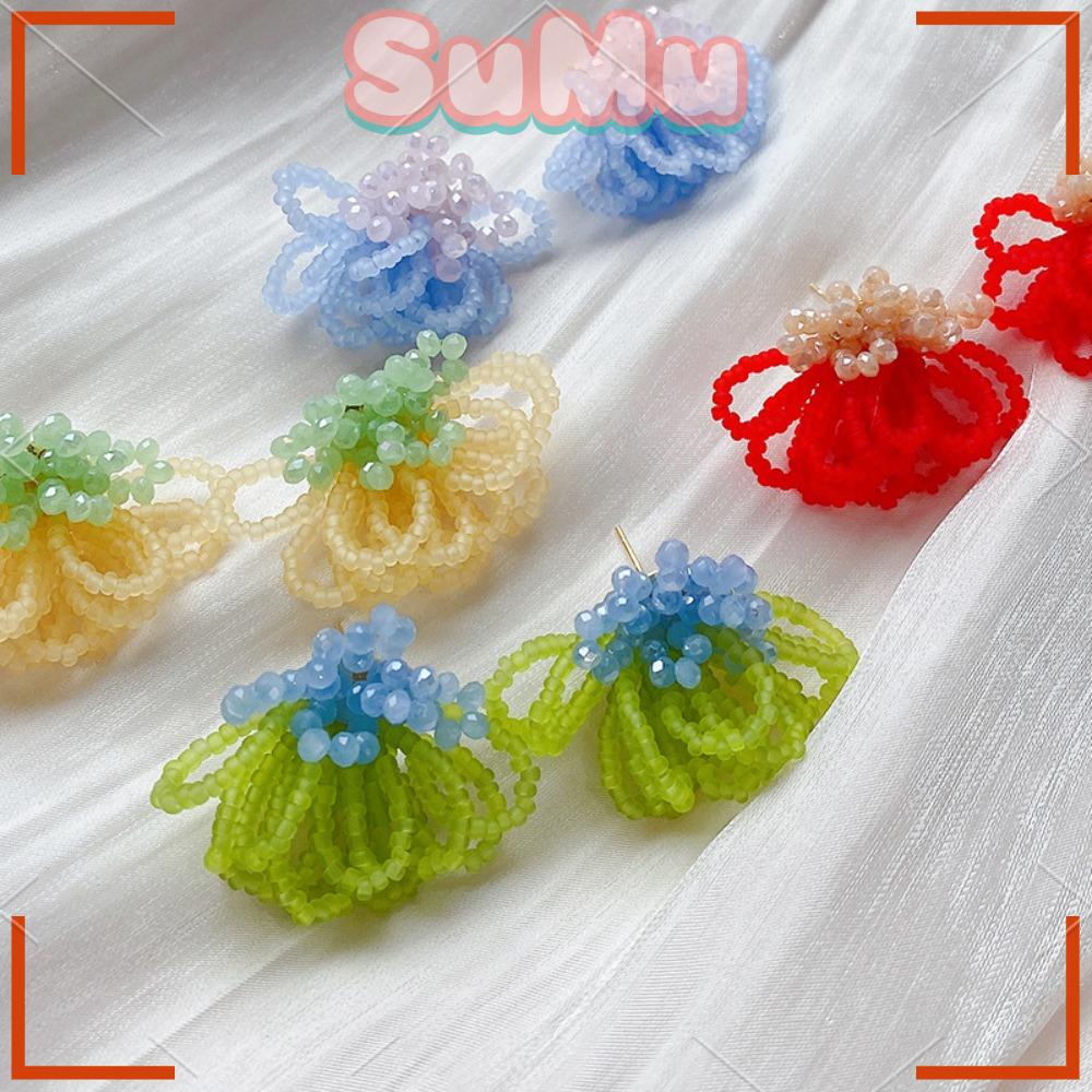 SUMU Khuyên Tai Dạng Hạt Nhiều Màu Sắc Ngọt Ngào