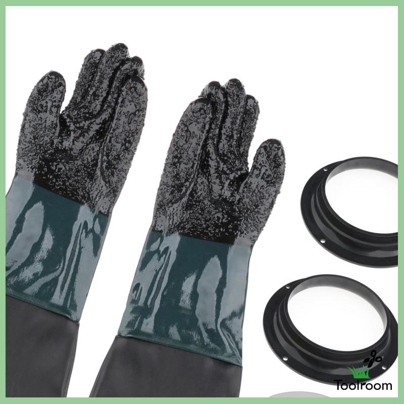 [Toolroom] Cặp Găng Tay Cát Bền 60cm Với Giá Đỡ Cho Tủ