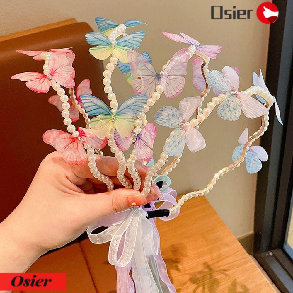 OSIER1 Set 2 Băng Đô Cài Tóc Hình Bươm Bướm Xinh Xắn Cho Bé Gái