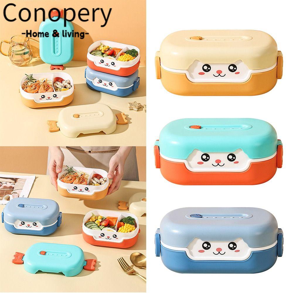 CONOPERY Hộp Đựng Cơm Trưa 2 Ngăn Kèm Muỗng