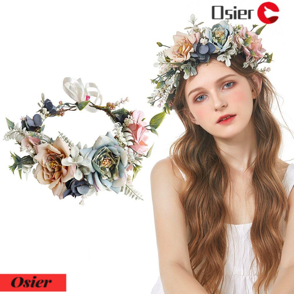 OSIER1 Băng Đô Hoa Cài Tóc Cho Cô Dâu