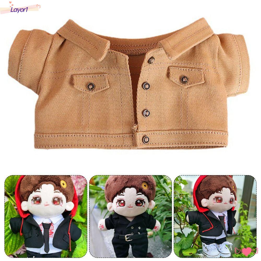 LAYOR1 Áo Khoác Da PU Thời Trang Cho Búp Bê 20cm