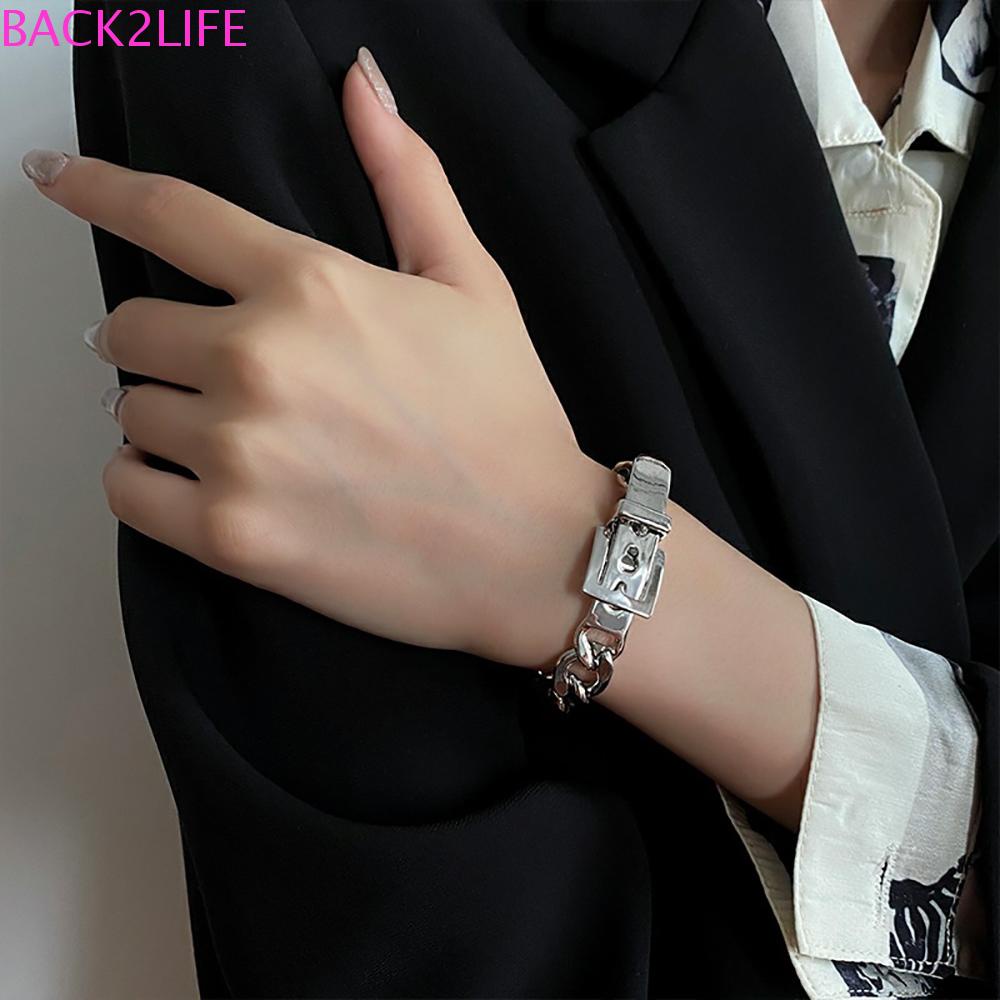 BACK2LIFE Vòng Tay Hợp Kim Phong Cách Hip Hop Cho Nam Và Nữ