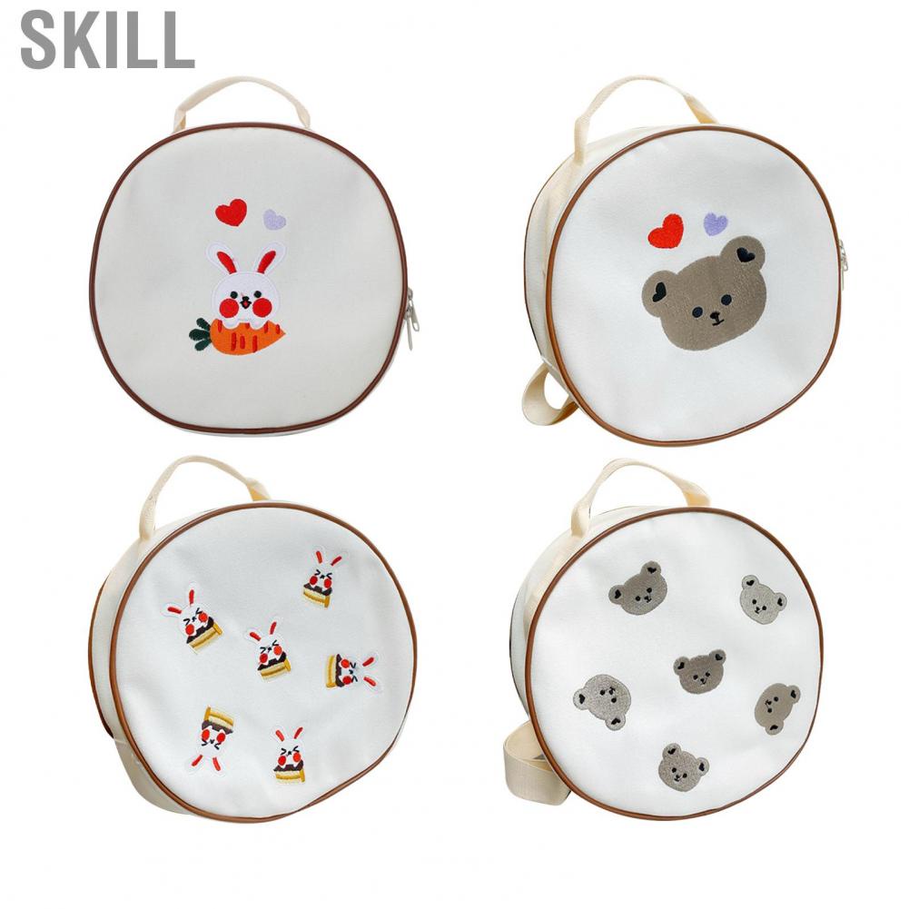 Skill Toddler Bag  Breathable Wearable Large  Cute Print Portable Lightweight Round Kids Backpack with Handle for Boys 3 To 6 Years Old