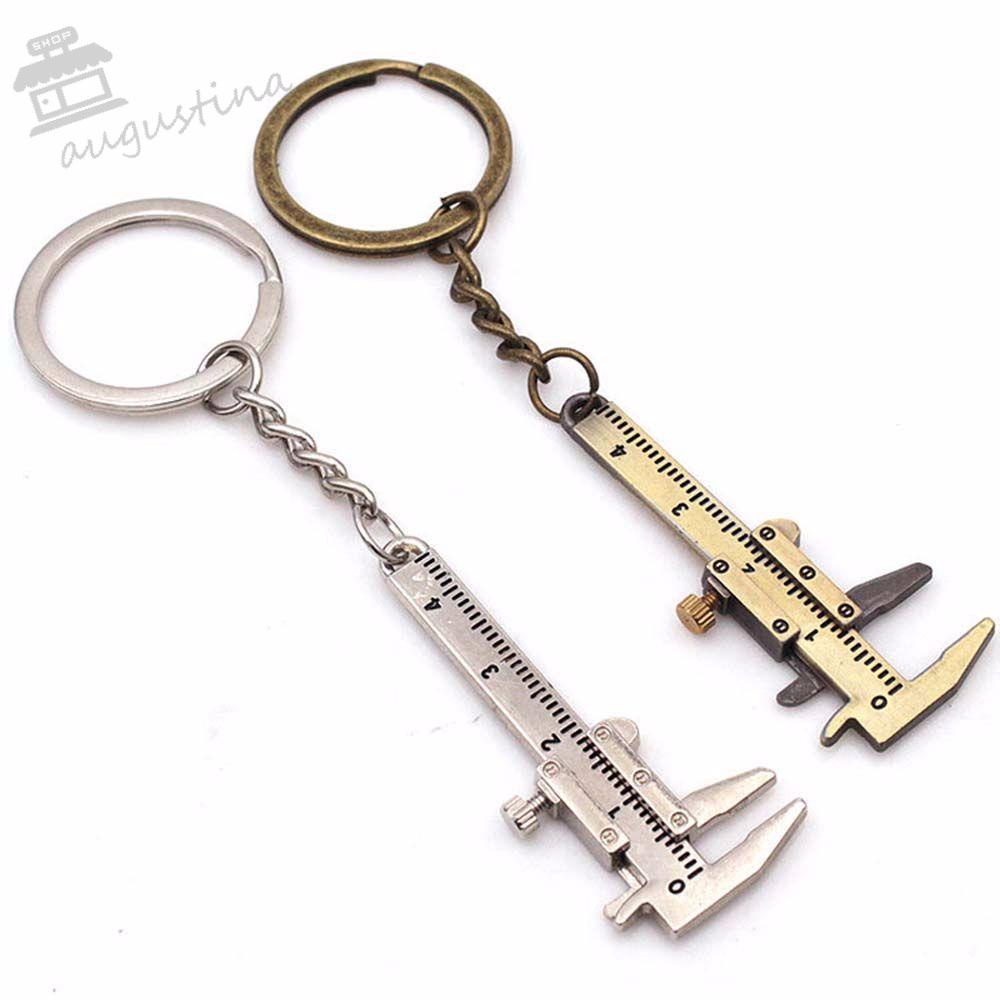 AUGUSTINA Thước Cặp Cơ Mini 0-4cm Có Móc Khóa Tiện Lợi