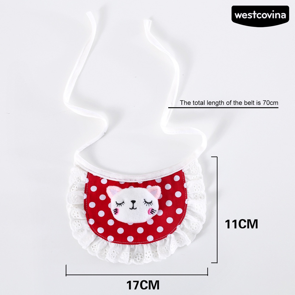 [COD]♞Yếm Đeo Cổ Bằng Vải Cotton Chống Mài Mòn In Hoạt Hình Dễ Thương Dành Cho Thú Cưng
