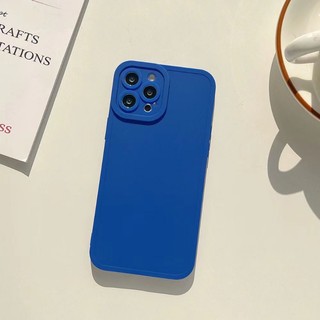 Ốp Điện Thoại Silicon Dẻo Chống Sốc Màu Đỏ / Xanh Dương Cho iphone 7 7plus 8 8plus xs xr 11 12 13 14 pro plus promax