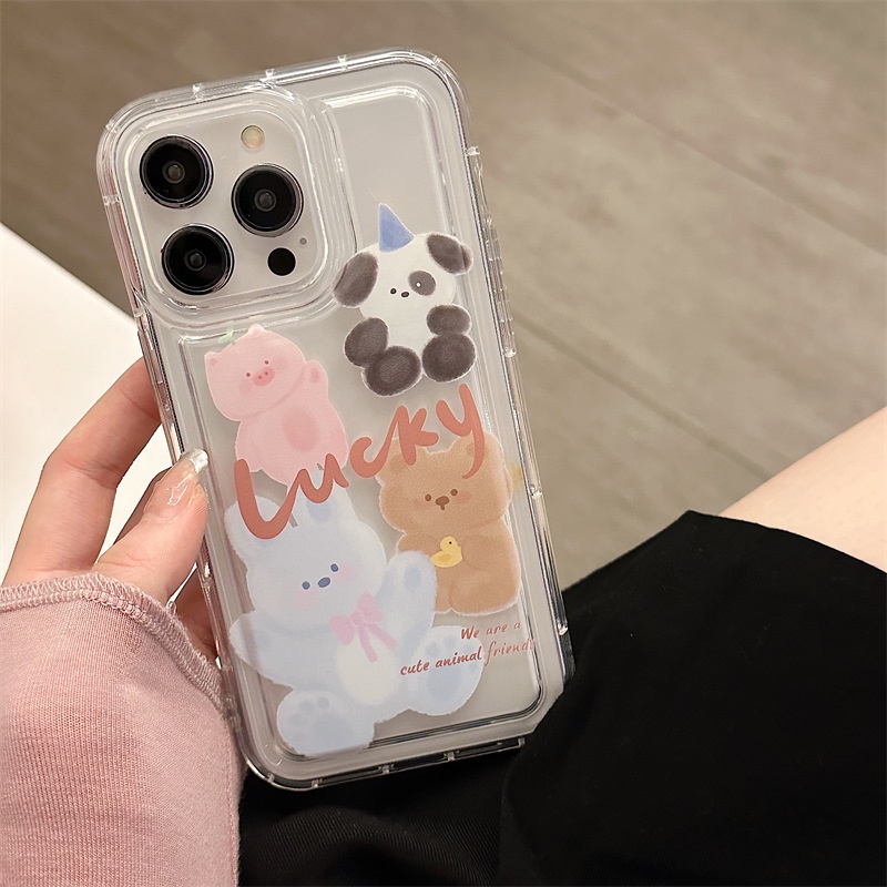 Ốp Điện Thoại Túi Khí Chống Sốc Hình Động Vật Cho iphone15 / 14promax / 13 / 12 / 11 XR / XS / X / XSMAX / 6PLUS / 6SPLUS / 7 / 8PLUS