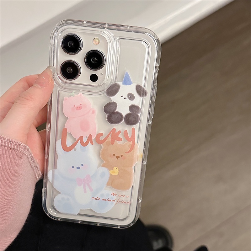 Ốp Điện Thoại Túi Khí Chống Sốc Hình Động Vật Cho iphone15 / 14promax / 13 / 12 / 11 XR / XS / X / XSMAX / 6PLUS / 6SPLUS / 7 / 8PLUS