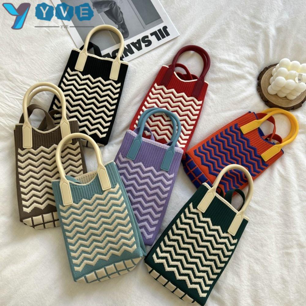 YVE Túi Xách Đeo Chéo Họa Tiết Hình Học Thời Trang