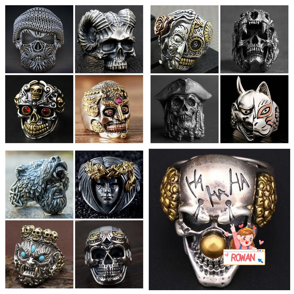 ROWANS (MớI) Nhẫn HợP Kim ĐíNh Đá Phong CáCh Hip Hop