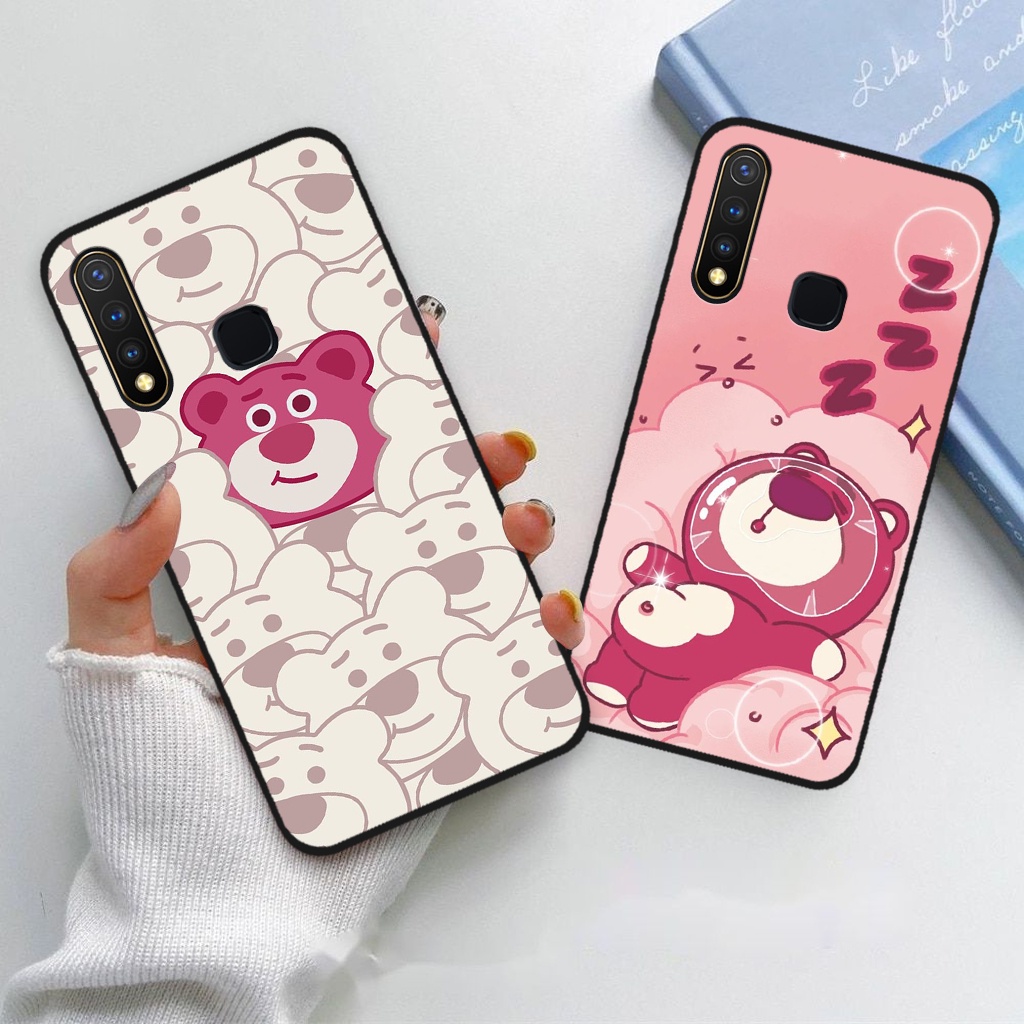 Ốp lưng Vivo Y19 / Vivo 1915 gấu dâu lotsoo lông xù