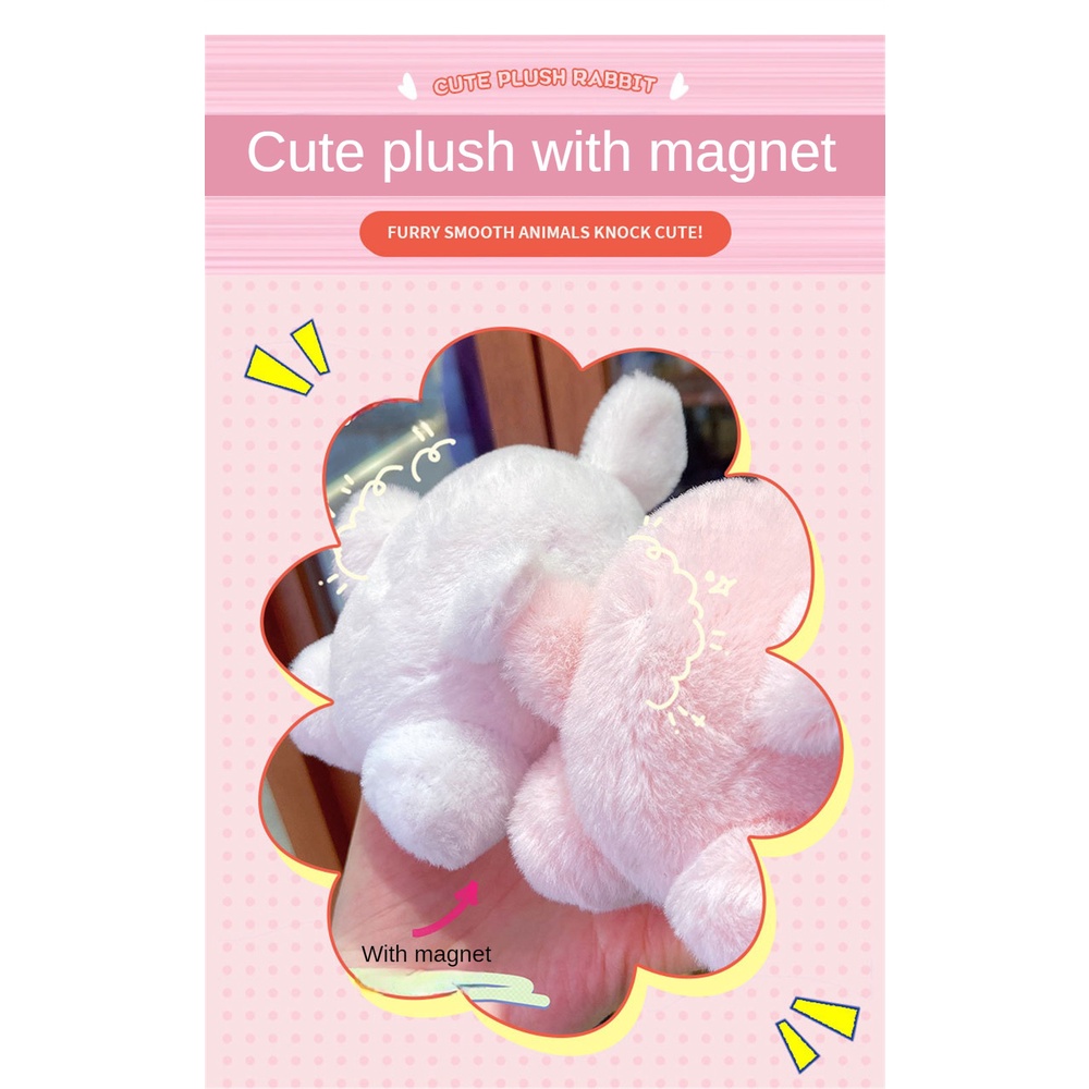 Nhãn dán móc khóa hình gấu nam châm Mặt dây chuyền sáng tạo Búp bê sang trọng Quà tặng mặt dây chuyền nhỏ