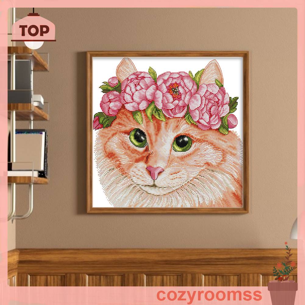 Tranh Thêu Chữ Thập 14CT Hình Mèo