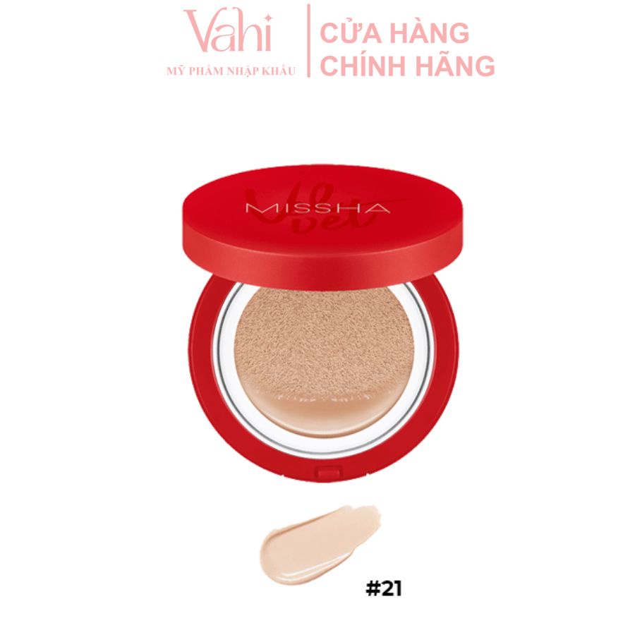 Phấn nước trang điểm che phủ cao Missha Velvet Finish Cushion SPF50+ PA+++ Màu Đỏ 15g