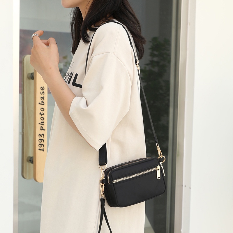 Túi Đeo Vai Đựng Điện Thoại / Tiền Xu Nhiều Ngăn Hình Vuông Nhỏ Gọn Màu Trơn Siêu Nhẹ Đa Năng