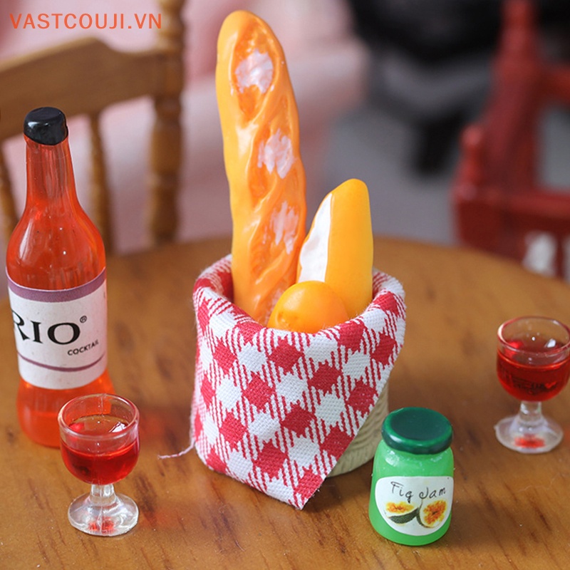 1 Bộ Giỏ Bánh Mì Đồ Chơi Mini Trang Trí Nhà Búp Bê