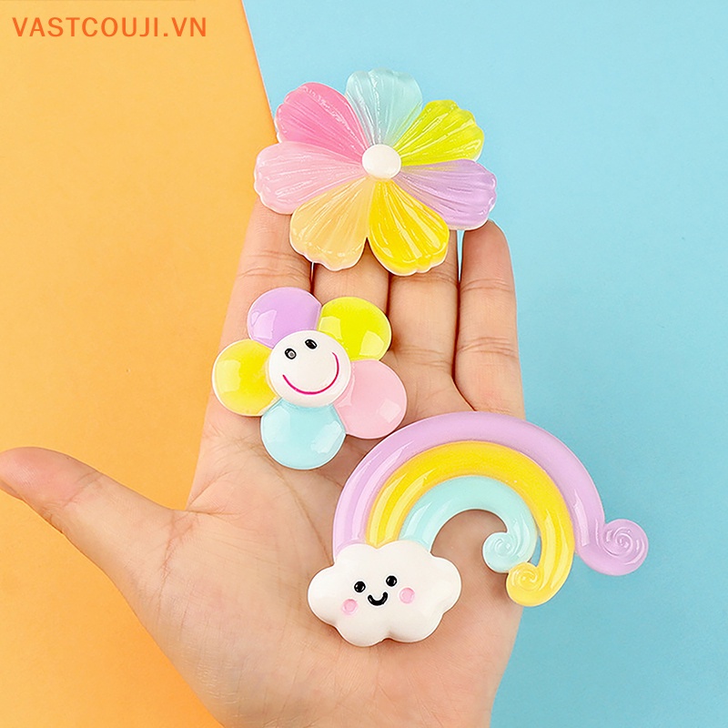 Bộ 2 Đồ trang trí Hoa Mini Bằng Nhựa Phát Quang Xinh Xắn Dùng Trang Trí