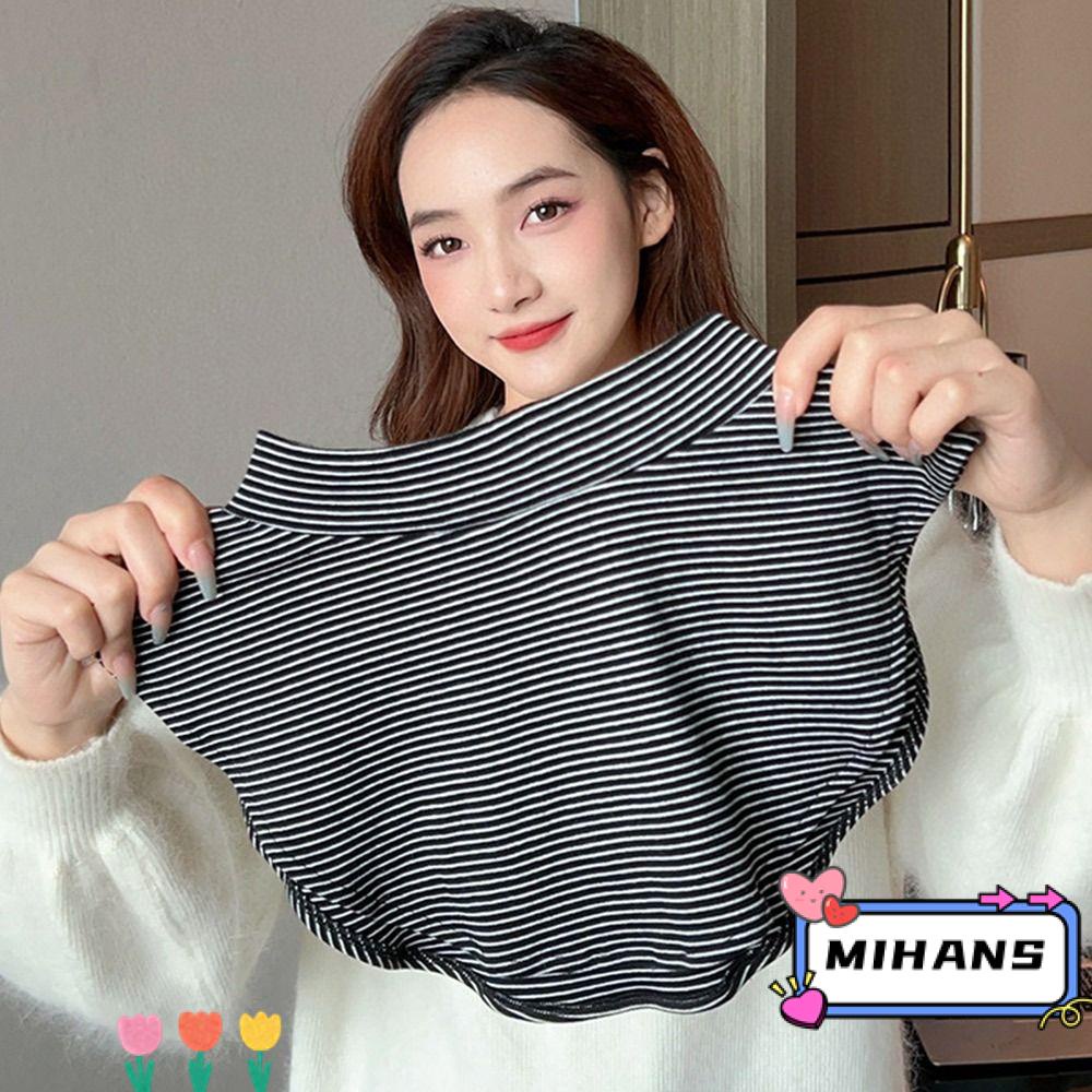 MIH Khăn Choàng Cổ Dệt Kim Chống Gió Có Thể Tháo Rời Thời Trang