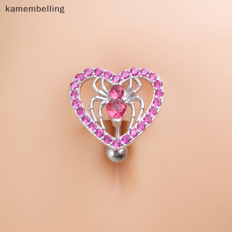 Kamembelling Khuyên Rốn Bằng Thép Hình Trái Tim / Nhện Quyến Rũ Cho Nữ