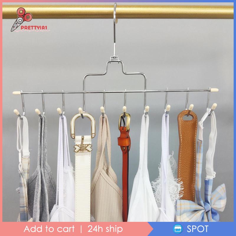 Giá Treo Cà Vạt / Khăn Choàng / Thắt Lưng 10 Móc Thiết Kế Xinh Xắn Tiện Dụng