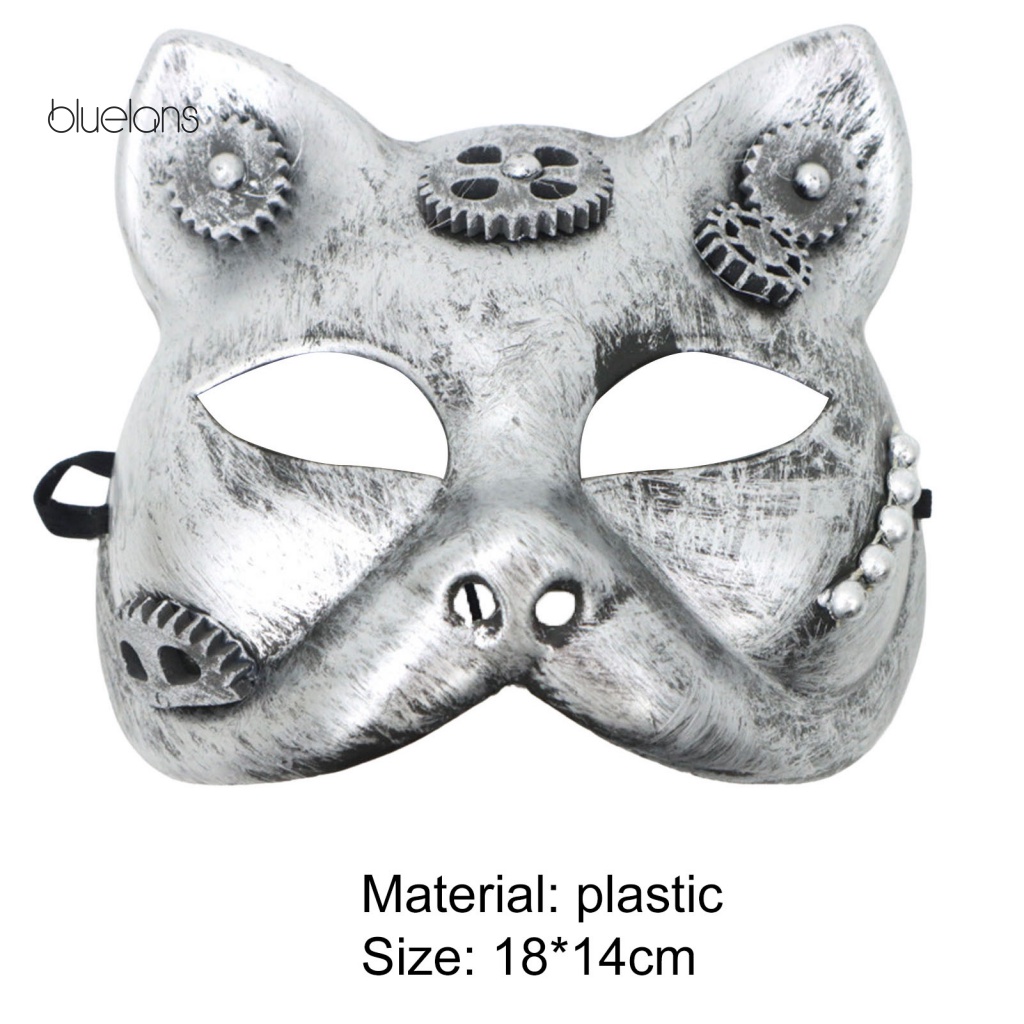 Vỏ Bọc Mặt Nạ Hóa Trang Steampunk Mạ Bạc Bóng Bẩy Nhẹ Nhàng Có Thể Tái Sử Dụng Cho Tiệc Halloween