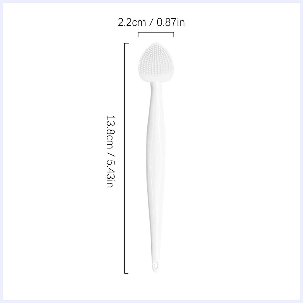 Bàn chải mũi silicon hình trái tim Đầu bàn chải hai mặt bằng silicon mềm Bàn chải làm sạch mũi Bàn chải mụn đầu đen