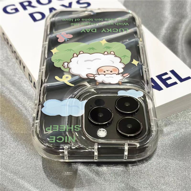 Ốp Điện Thoại Mềm Trong Suốt Họa Tiết Cừu Dễ Thương Cho Iphone 14Promax 7 7Plus 8 Plus 1312 11 VC7B