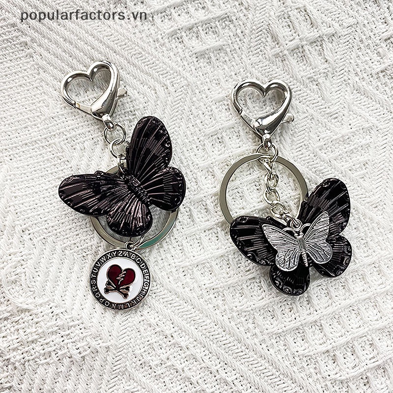 Móc Khóa Hợp Kim Y2K Hình Bướm Vintage Thời Trang