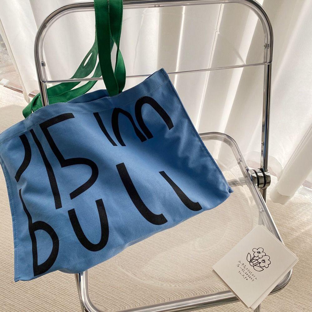 DYRUIDOJ Túi Xách Canvas Cỡ Lớn In Chữ Thời Trang Cho Nữ