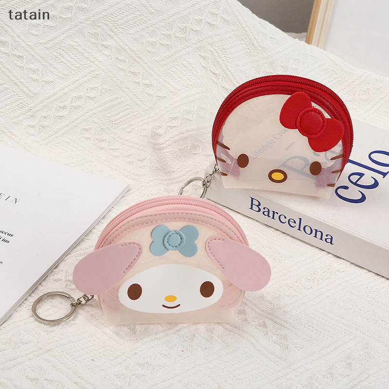 Set 4 Túi Đựng Tiền Xu Hình Cinnamoroll Melody Kuromi Dễ Thương Chống Thấm Nước