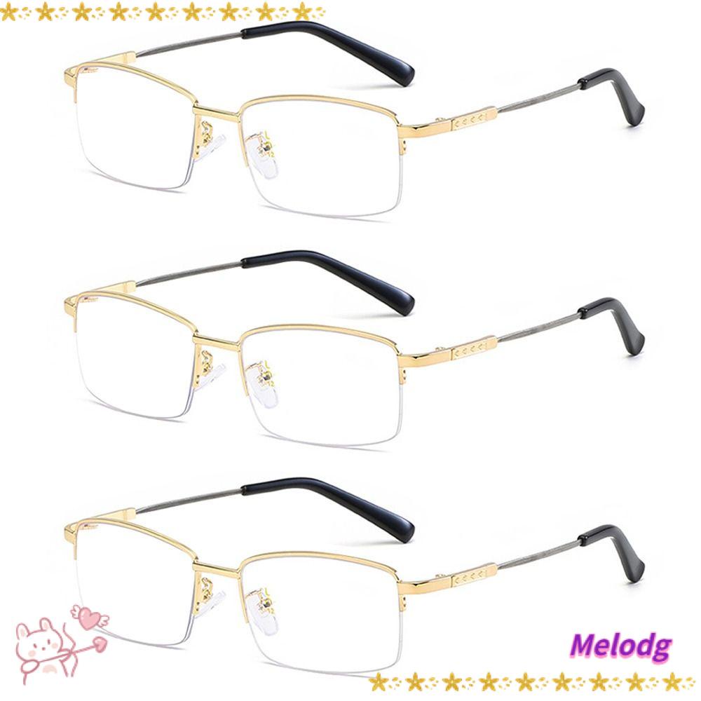 MELODG Kính Đọc Sách Nửa Gọng Đơn Giản Chống Ánh Sáng Xanh Cho Nam