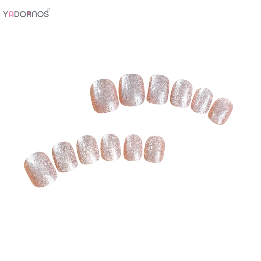 YADORNOS Móng Tay Giả Hình Mắt Mèo Lấp Lánh Cho Nữ